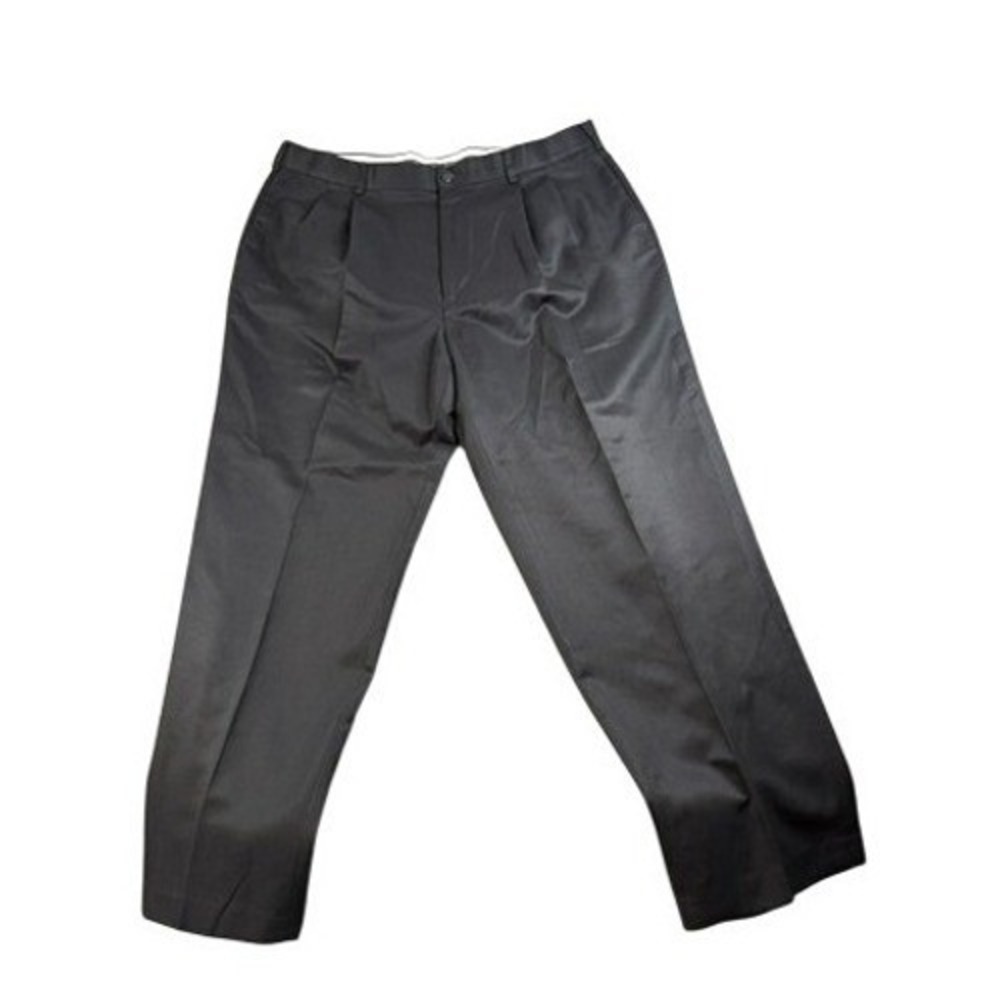 Mens Pleated Black Dress Pants Classic Fit Formal Trousers Size 38x30